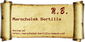 Marschalek Bertilla névjegykártya